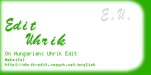 edit uhrik business card
